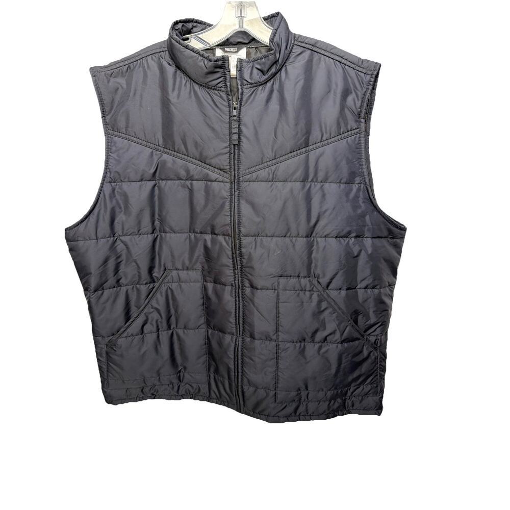 Walls Insulated Puffer Vest Mens XL Black Quilted Workwear
